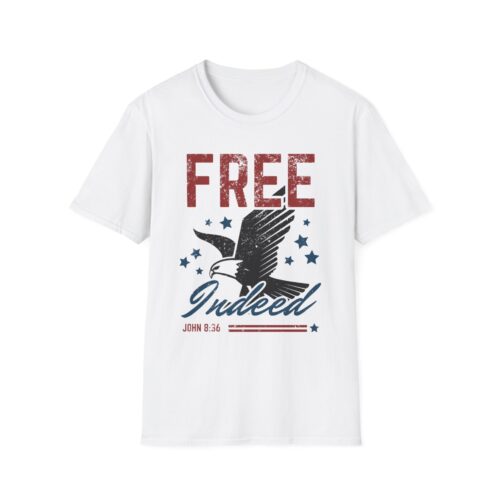Free Indeed Eagle T-Shirt — Patriotic Christian Graphic Tee (John 8:36)