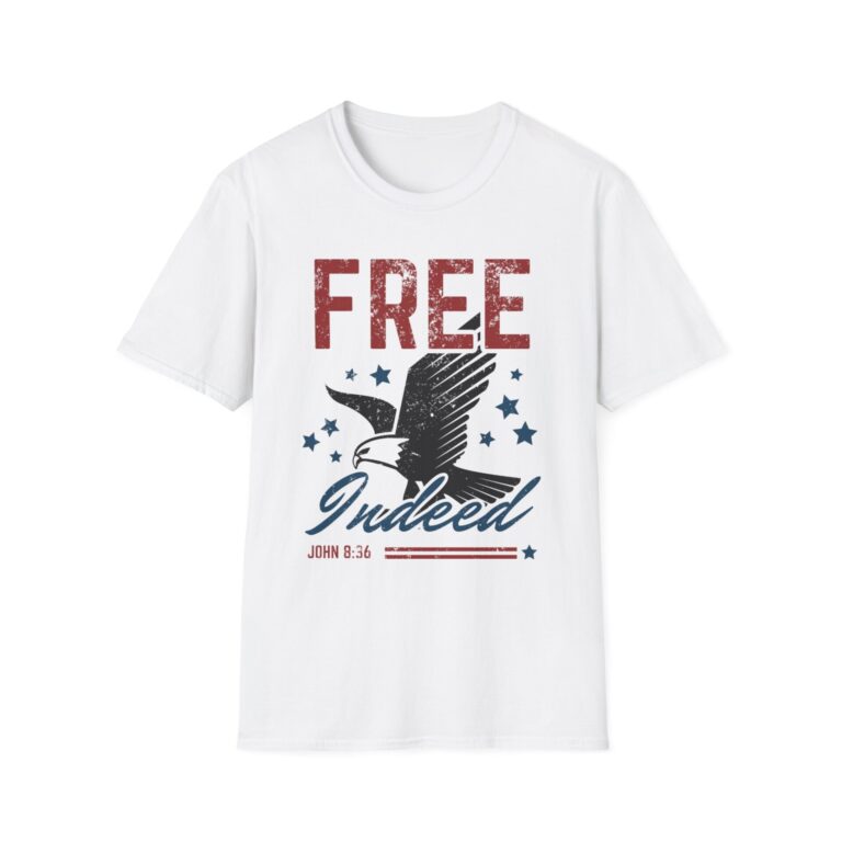 Free Indeed Eagle T-Shirt — Patriotic Christian Graphic Tee (John 8:36)