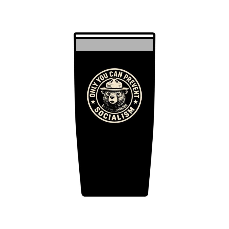 20oz Insulated Tumbler — 'Only You Can Prevent Socialism' Bear Logo