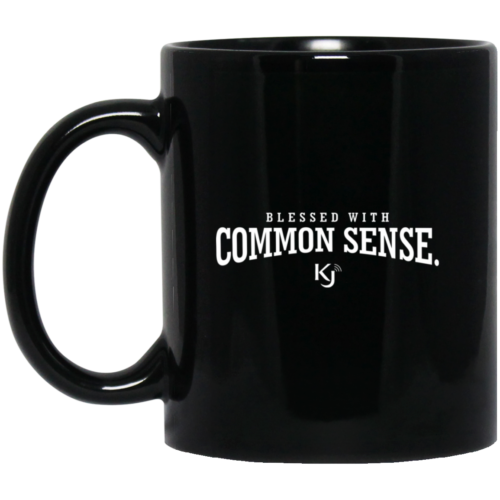 Blessed with Common Sense Black Mug