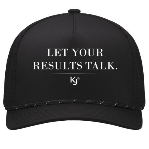 Let Your Results Talk White Letter Cap