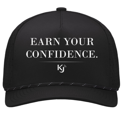 Earn Your Confidence White Letter Cap